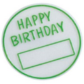2" Birthday Button W/1 Color Tipping